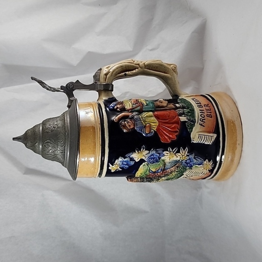 VINTAGE West Germany Bier Stein, Heidelberg Schloss, beautiful colors!!